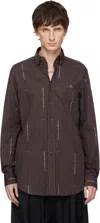 Vivienne Westwood Brown Two Button Krall Shirt In Brown