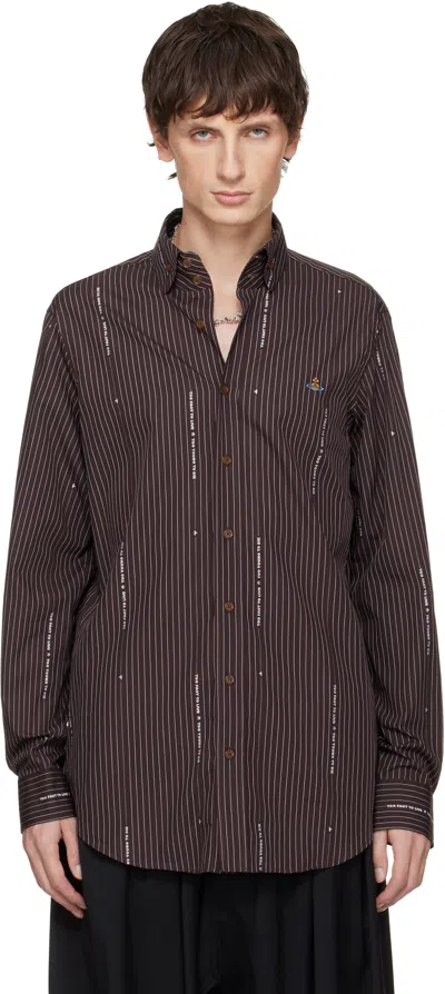 Vivienne Westwood Brown Two Button Krall Shirt