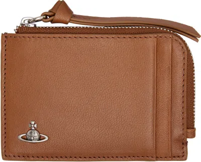 Vivienne Westwood Brown Zip Card Holder