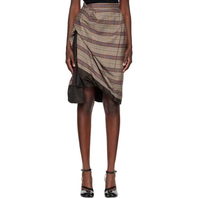 Vivienne Westwood Brown Zoey Midi Skirt In Multi