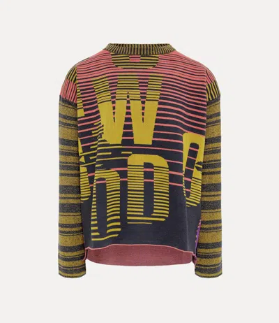 Vivienne Westwood Bruno Printed Long-sleeved Sweater In Yellow