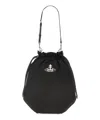 Vivienne Westwood Drawstring Pouch Handbag In Black