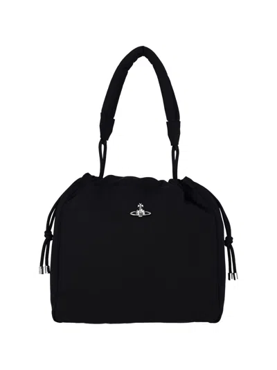 Vivienne Westwood Bucket Bag "orb" In Black