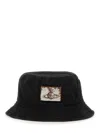 Vivienne Westwood Logo Cotton Bucket Hat In Black