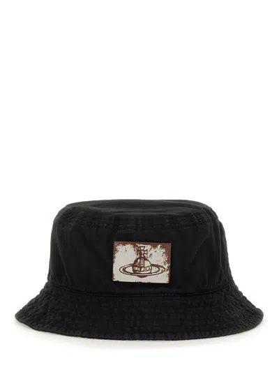 Vivienne Westwood Bucket Hat With Logo In Black