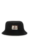 Vivienne Westwood Logo Cotton Bucket Hat In Black