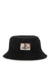 Vivienne Westwood Logo Cotton Bucket Hat In Black
