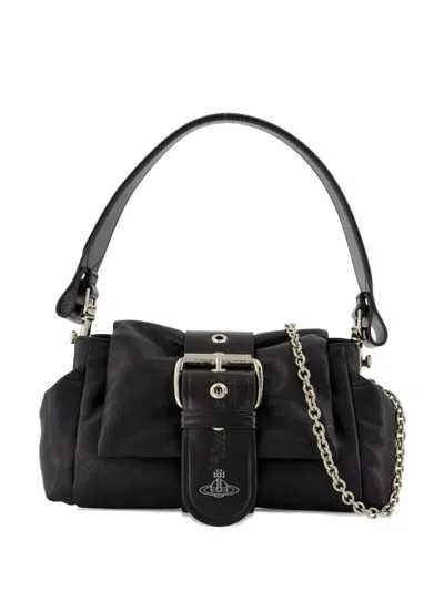 Vivienne Westwood Buckle-closure Shoulder Bag In Black