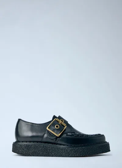 Vivienne Westwood Buckle Detail Leather Loafers In Animal Print