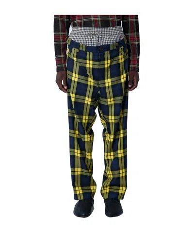 VIVIENNE WESTWOOD VIVIENNE WESTWOOD DOUBLE WAIST CHECKED TROUSERS