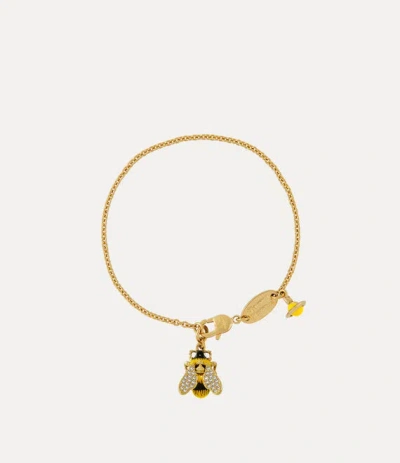 Vivienne Westwood Bumble Bee Bracelet Gold-white-crystal-black-yellow-enamel Gold-white-crystal-black-yellow-enamel Wo