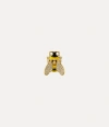 Vivienne Westwood Bumble Bee Brooch Gold-white-crystal-black-yellow-enamel Brass Women In Gold-white-crystal-black-yellow-enamel