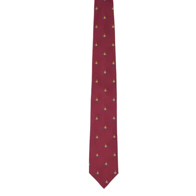 Vivienne Westwood Burgundy 8.5cm Orb Tie In Multi