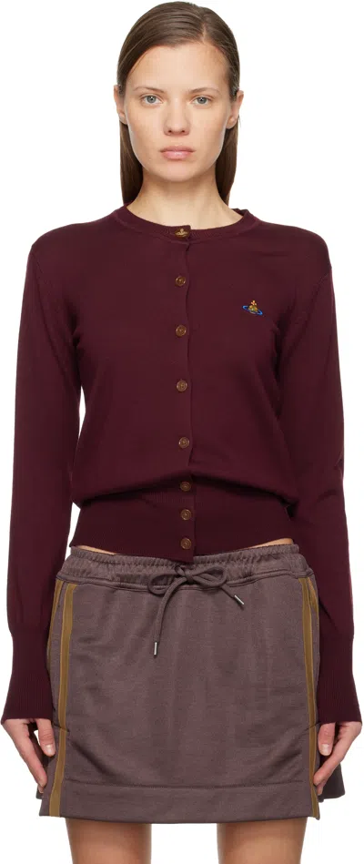 Vivienne Westwood Burgundy Bea Cardigan