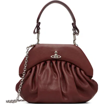 Vivienne Westwood Burgundy Brooke Clutch Bag In D405 Chestnut