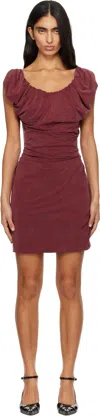 Vivienne Westwood Burgundy Ginnie Amber Jersey Minidress In Burgundy