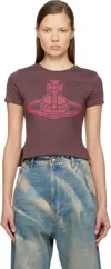 Vivienne Westwood Burgundy Paris Orb Mini Peru T-shirt In Pink