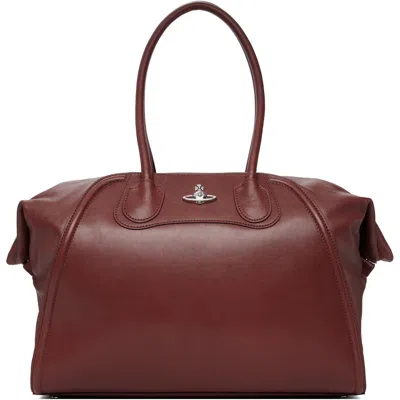 Vivienne Westwood Burgundy Shirley Holdall Tote In D405 Chestnut