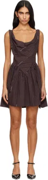 Vivienne Westwood Burgundy Sunday Minidress In Brown