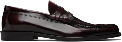 Vivienne Westwood Burgundy Tuesday Coin Loafers In Black