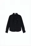 Vivienne Westwood Button-down Black Shirt With Embroidered Logo In Black