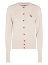 Vivienne Westwood Off-white Bea Ribbed-knit Cardigan In Neutral