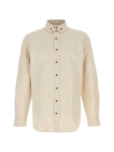 Vivienne Westwood Button-down Collar Shirt In Neutrals