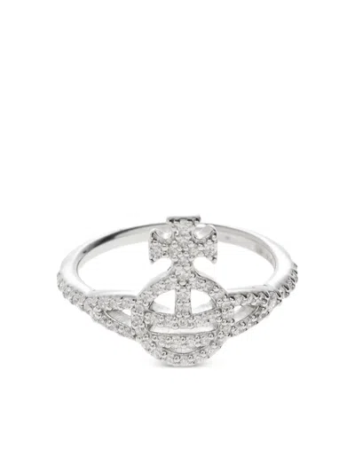 Vivienne Westwood Calliope Crystal-embellished Logo Ring