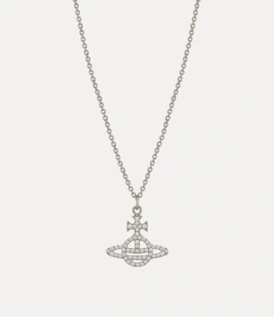Vivienne Westwood Calliope Pendant Necklace Silverwhitecz Stainless Steel Women In White