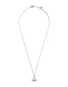 Vivienne Westwood Calliope Pendant Woman Necklace Silver Size - Recycled Silver, Cubic Zirconia In Silver