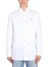 Vivienne Westwood Shirt With Subtle Orb Embroidery And Tailored Fit In White