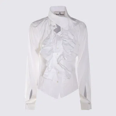 Vivienne Westwood Woman Shirt White Size 8 Cotton In Blanco