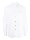 Vivienne Westwood Embroidery Orb Buttoned Shirt In White