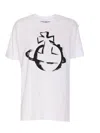Vivienne Westwood White Crewneck T-shirt With Maxi Orb Logo Print On The Front In Blanco