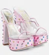 Vivienne Westwood Candy Embellished Leather Platform Mules In Pink