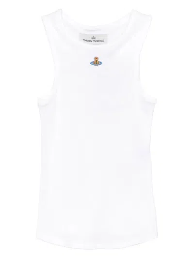 Vivienne Westwood Ribbed Tank Top In White