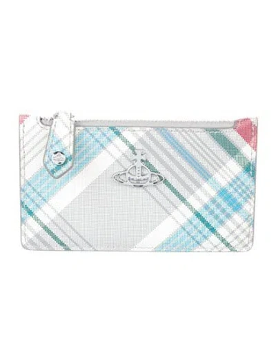 Pre-owned Vivienne Westwood Canvas Plaid Print Wallet In Multi