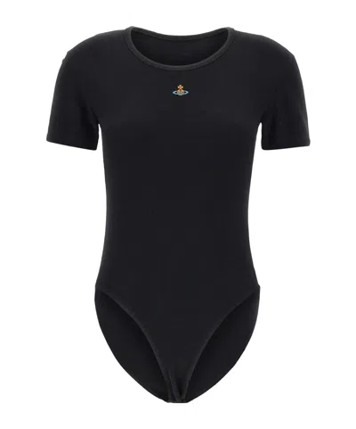 Vivienne Westwood Cap Sleeve Bodysuit In Black