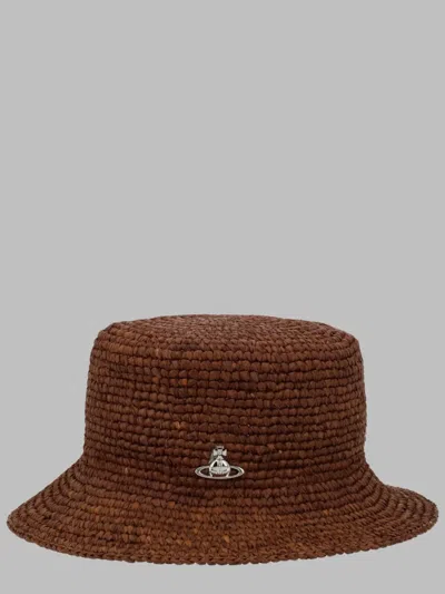 Vivienne Westwood 81020009_k005nc405 Bucket Hat In Brown