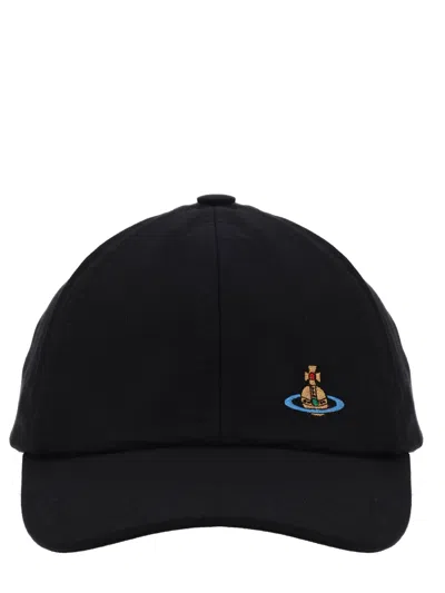 Vivienne Westwood Cappello Da Baseball Con Dettaglio "orb" In Black