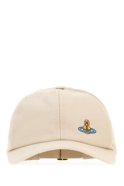 Vivienne Westwood Cappuccino Cotton Baseball Cap In Sand