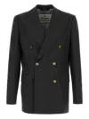 Vivienne Westwood Grey Double-breasted Jacket With Wide Peak Lapels In Wool Man In Gray
