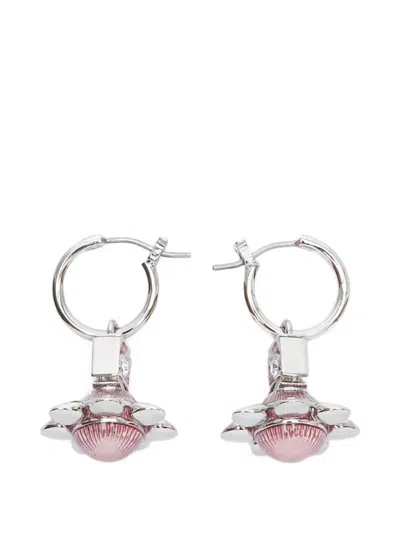 Vivienne Westwood Capucine Hoop Earrings In Silver