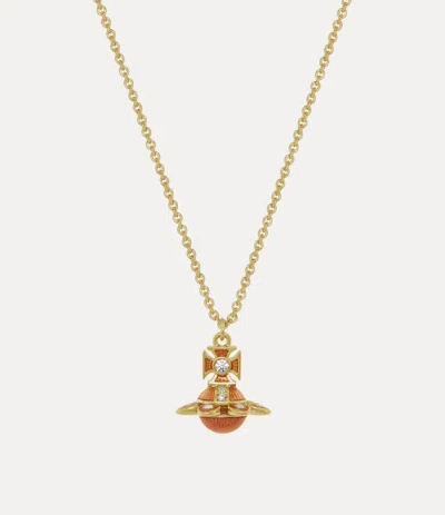 Vivienne Westwood Capucine Pendant Necklace Gold-white-crystal-fuchsia-enamel Gold-white-crystal-fuchsia-enamel Women