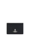 Vivienne Westwood Logo-plaque Bi-fold Wallet In Black