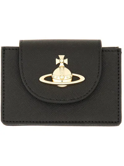 Vivienne Westwood Card Holder "flap" In Black