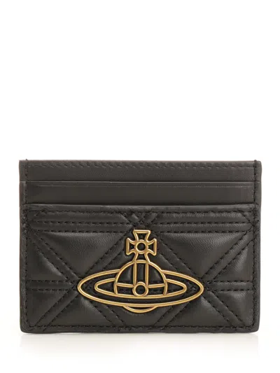 Vivienne Westwood Flat Card Holder In Black