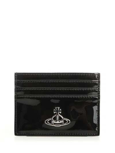Vivienne Westwood Card Holder Flat Small Leather Goods Black