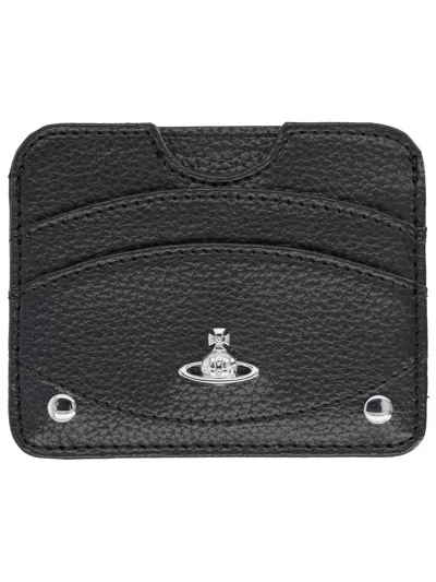 Vivienne Westwood Card Holder "half Moon" In Black