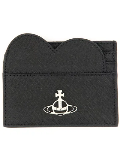 Vivienne Westwood Card Holder "heart" In Black